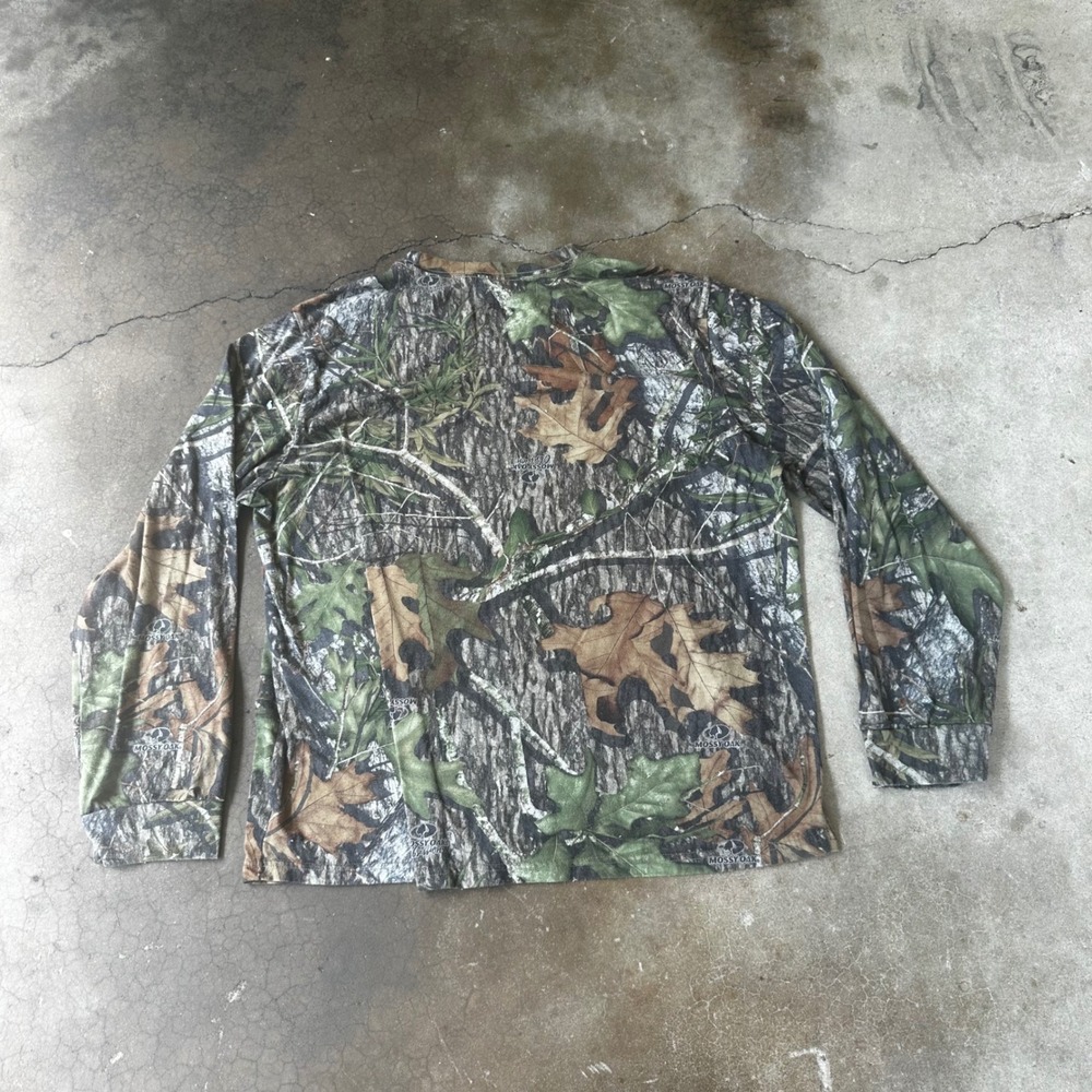 Mossy Oak Long Sleeve Shirt Mens XL Camo Excellent Break-Up Country Pocket Tee - Picture 2 of 4